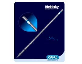 Pipeta Sorológica Descartável 5 Ml Estéril Individual Peel Pack Graduada 1/10 - 50 Unid - Bionaky